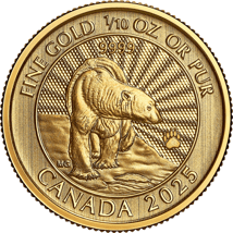 1/10 Unze Gold Kanada Majestätischer Polarbär 2025 (Auflage: 4.000)