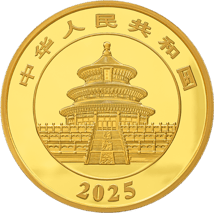 150g Gold China Panda 2025 PP (Auflage: 5.000 | Polierte Platte)