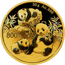 50g Gold China Panda 2025 PP (Auflage: 40.000 | Polierte Platte)