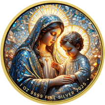 1 Unze Silber Heilige Maria Mutter Gottes 2025 (Auflage: 100 | teilvergoldet)