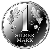 1 Unze Silber Mark PP (Auflage: 1.000 | 75 Jahre Privy Mark | Polierte Platte)