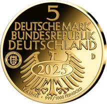 1/4 Unze Gold 5 Deutsche Mark Germanisches Museum 2025 PP (Auflage: 499)