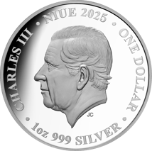 1 Unze Silber Heradlic Beasts Lion 2025 Auflage: 750 | Rosegold | Polierte Platte)