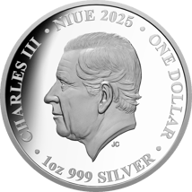 1 Unze Silber Portraits of Power Elizabeth II. & Charles III. 2025 (Auflage: 999 | Polierte Platte)