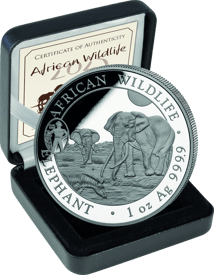 1 Unze Silber Somalia Elefant 2026 Motiv (Privy Mark: ANA Oklahoma City | Auflage: 1.000 | Jahrgang 2025)