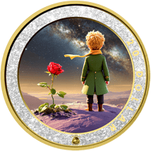 1 Unze Silber Little Prince White Diamond Iced Out 2025 (Auflage: 50 | Diamant | teilvergoldet)