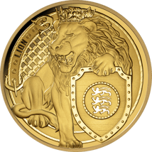 1 Unze Gold Heraldic Beasts Löwe 2025 (Auflage: 50 | Polierte Platte)