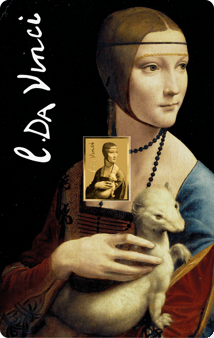 Gold Leonardo da Vinci Lady with Hermelin Münze