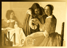 Gold Jan Vermeer Das Mädchen mit dem Weinglas Münze