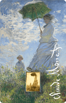 Gold Claude Monet Frau mit Sonnenschirm Münze