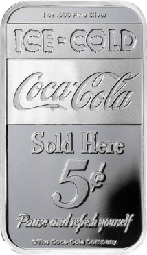 1 Unze Silberbarren Coca Cola Vintage
