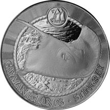 1 Unze Silber Cayman Islands Stachelrochen 2025 (Auflage: 25.000)