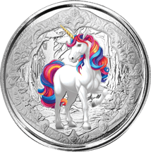 1 Unze Silber Fiji Unicorn Rainbow 2024 (Auflage: 3.000)