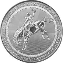 1 Unze Silber Cowboy Rodeo