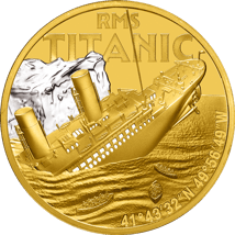 1 Unze Gold RMS Titanic 2025 (Auflage: 99 | Platiniert | Polierte Platte)