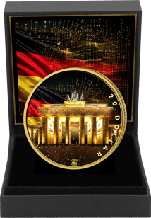 1 Unze Silber Deutsche Wahrzeichen Brandenburger Tor 2025 (Auflage: 100 | teilvergoldet)