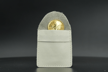 Leder Münztasche Beige