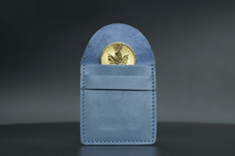 Leder Münztasche Blau
