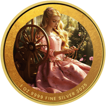 1 Unze Silber Märchen der Gebrüder Grimm Dornröschen 2025 (Auflage: 100 | teilvergoldet)