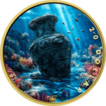 1 Unze Silber Atlantis - Versunkenes Reich 2025 (Auflage: 100 | teilvergoldet)