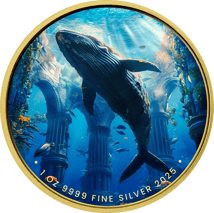 1 Unze Silber Atlantis - Versunkenes Reich 2025 (Auflage: 100 | teilvergoldet)
