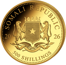 1/2 Unze Gold Somalia Elefant 2026