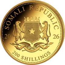 1/4 Unze Gold Somalia Elefant 2026