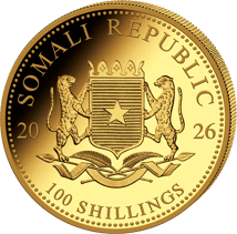 1/10 Unze Gold Somalia Elefant 2026