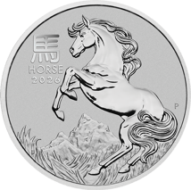 1 Unze Platin Lunar III Pferd 2026 (Auflage: 5.000)