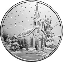 1 Unze Silber Kirche an Weihnachten
