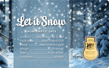 Gold Let it Snow Münze