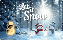 Gold Let it Snow Münze