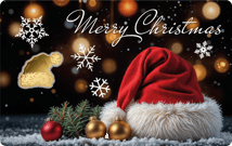 Gold Santa Hat Merry Christmas Münze