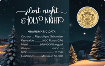 Gold Silent Night Holy Night Münze