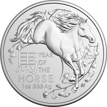 1 Unze Silber RAM Jahr des Pferdes 2026 (Auflage: 50.000)