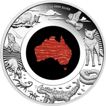 1 Unze Silber Great Southern Land Schlangenhaut Jaspis Opal Serie 2025 (Auflage: 5.000 | Polierte Platte)