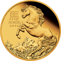 1/4 Unze Gold Lunar III Pferd 2026 (Auflage: 3.500 | Polierte Platte)