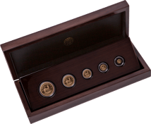 Krügerrand 5 Goldmünzen Fractional Set VE-Day Privy Mark 2025 (Auflage: 80 | Polierte Platte)