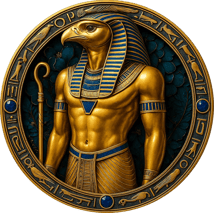 1 Unze Silber Altes Ägypten Ra 2025 (Auflage: 100 | saphirfarbene Kristalle | teilvergoldet)