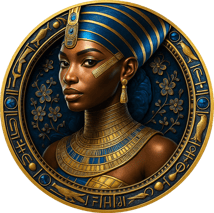 1 Unze Silber Altes Ägypten Nofretete 2025 (Auflage: 100 | saphirfarbene Kristalle | teilvergoldet)