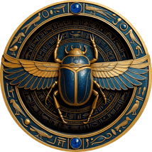 1 Unze Silber Altes Ägypten Skarabäus 2025 (Auflage: 100 | saphirfarbene Kristalle | teilvergoldet)