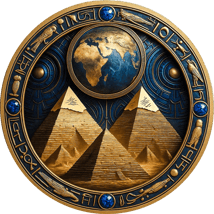 1 Unze Silber Altes Ägypten Pyramiden 2025 (Auflage: 100 | saphirfarbene Kristalle | teilvergoldet)