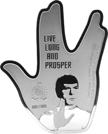 1 Unze Silber Star Trek Vulkanischer Gruß 2025 (Auflage: 1.000 | Polierte Platte)