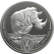 1 Unze Silber Big Five III Nashorn 2025 (Auflage: 20.000 | Coincard)
