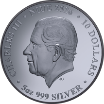 5 Unze Silber Jahr des Pferdes 2026 (Auflage: 888 | Black Proof | teilvergoldet)