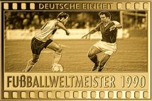 Gold Fußballweltmeister 1990 Münze