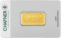 1/2 Unze Goldbarren C. Hafner