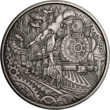 3 Unze Silber Dampflokomotive 2025 (Auflage 2.500 | Antik Finish)