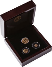 Krügerrand 3 Goldmünzen Fractional Set 200 Jahre Paul Kruger Privy Mark 2025 (Auflage: 100 | Polierte Platte)