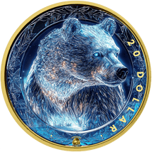 1 oz Silver Siberian Polar Bear 2025 (Mintage: 100 | partially gold-plated)
